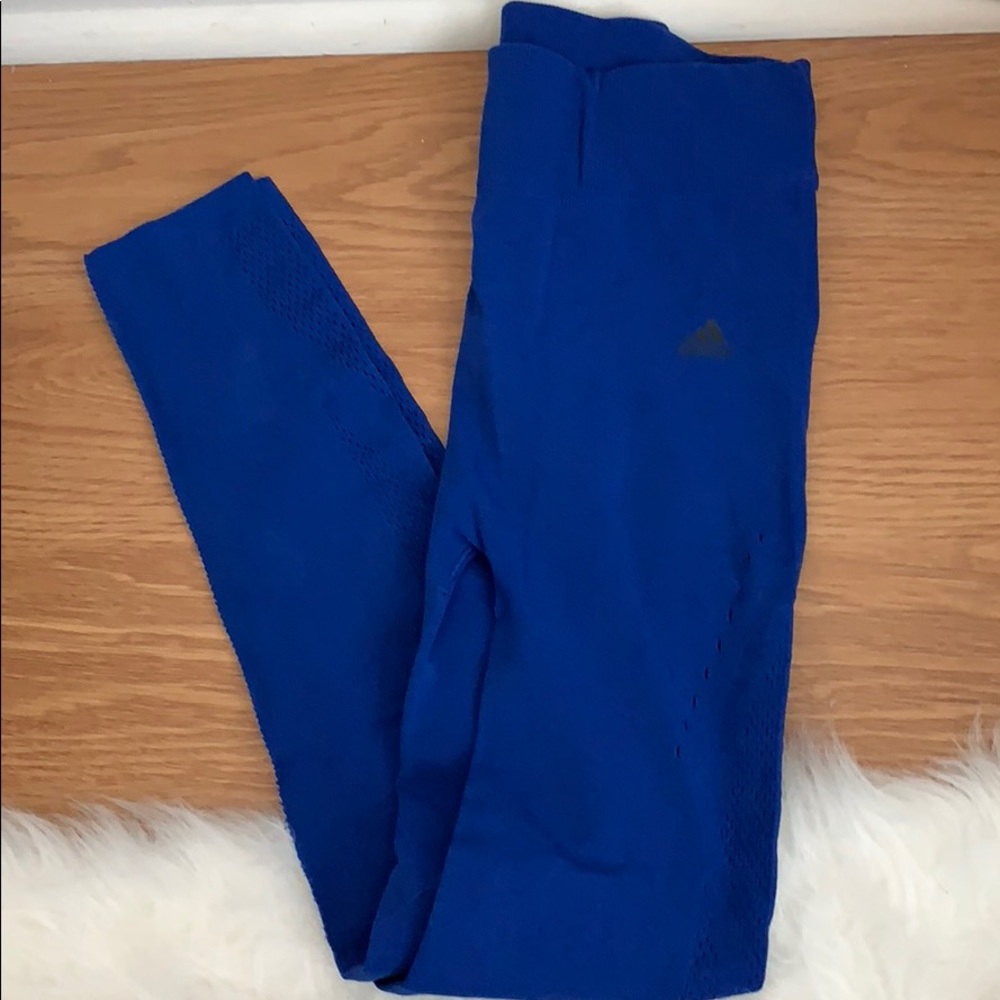 Adidas Blue Warp Knit tights size Small!
